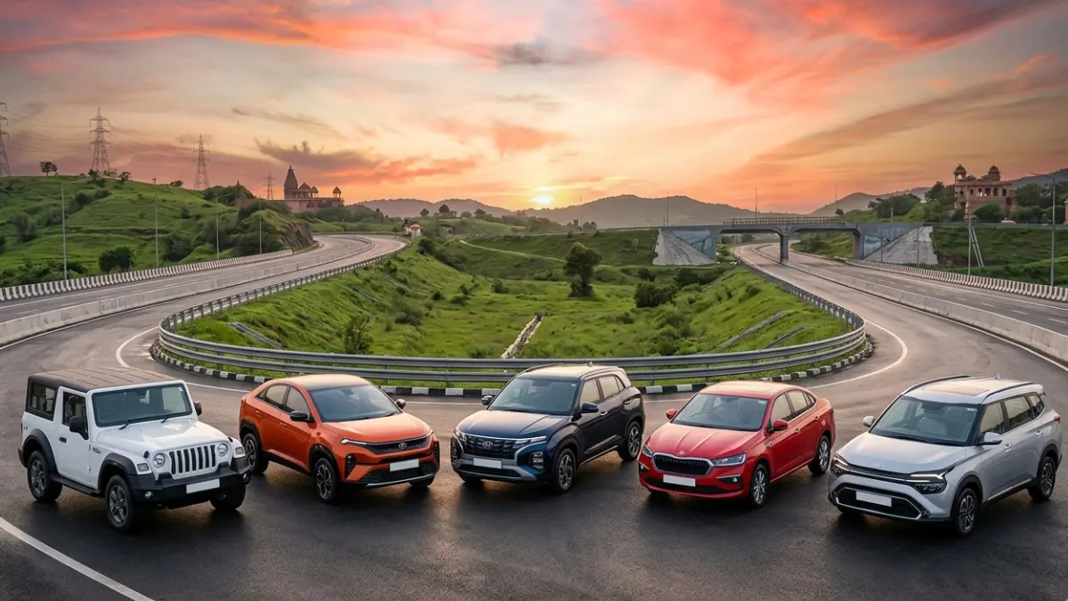 Top 5 Cars in India under 20 Lakhs 2026 - Mahindra Thar ROXX, Tata Curvv, and Hyundai Creta comparison