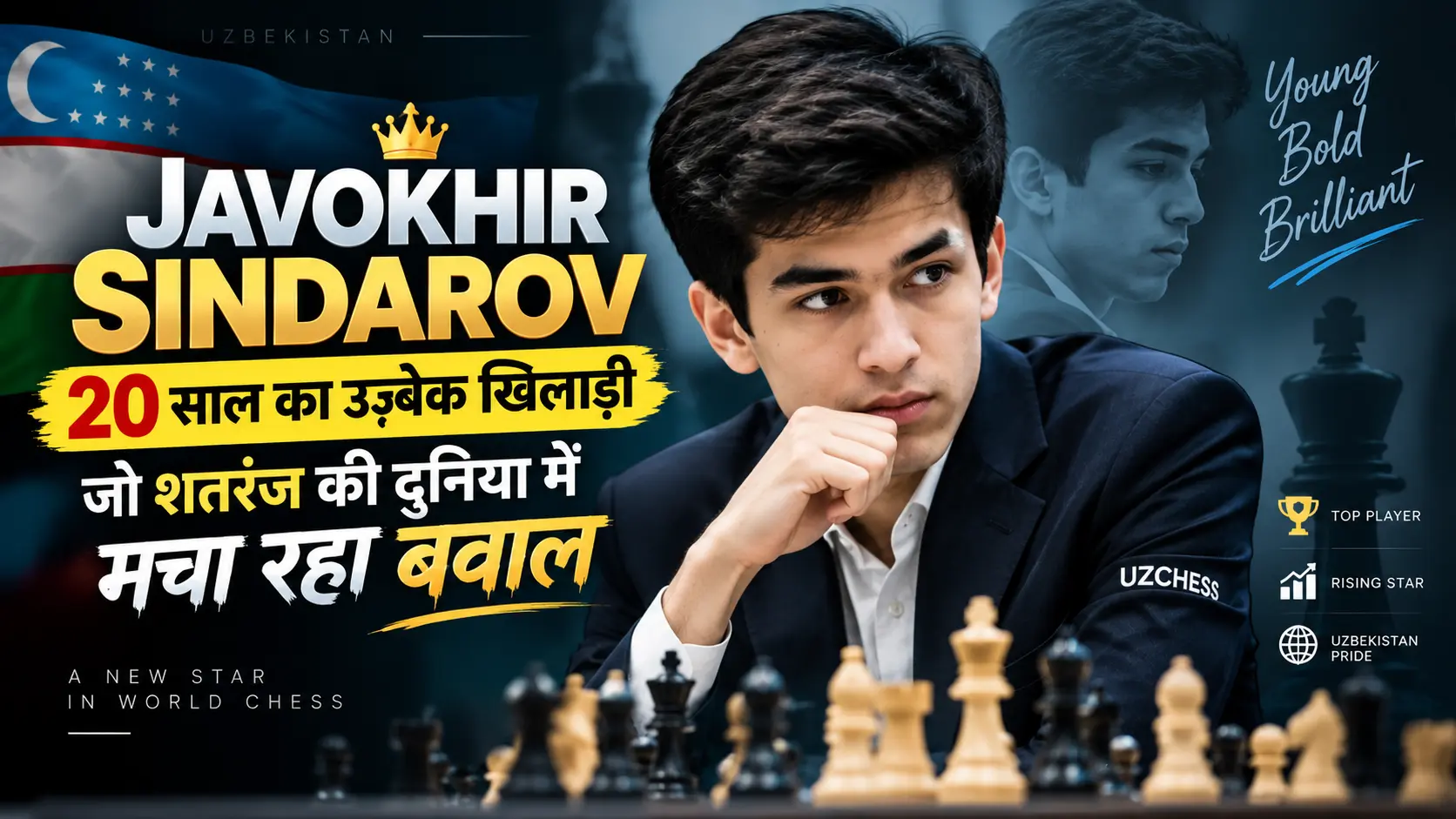 Javokhir Sindarov Uzbek chess player
